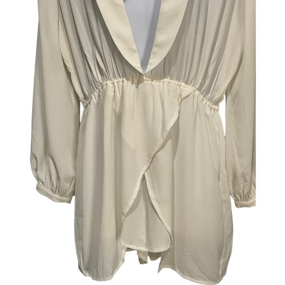 Sabo Skirt Plunge Cut Out Romper Playsuit Ivory Size M - Picture 3 of 11